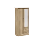 ROPERO 2 PUERTAS + ESPEJO + 2 GAVETAS CAOBA KENNEDY 819-0031