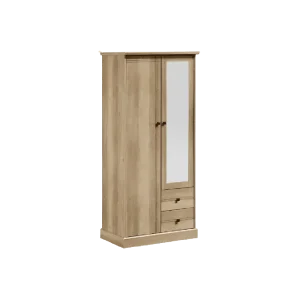 ROPERO 2 PUERTAS + ESPEJO + 2 GAVETAS CAOBA KENNEDY 819-0031