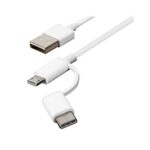 MI 2-IN-1 USB CABLE MICRO USB to TYPE C 100cm