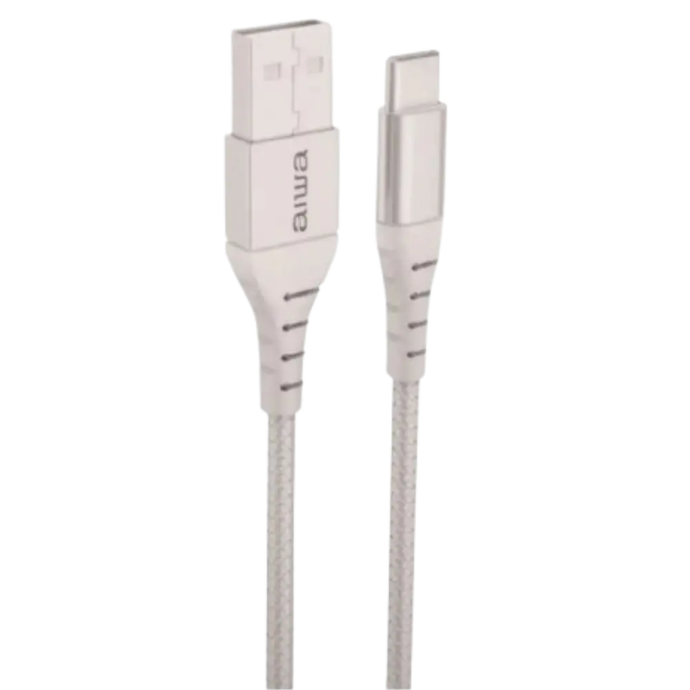 AIWA CABLE CARGA RÁPIDA USB-A A USB-C VELOCIDAD 2.0 1.5M AWCCA54AC-B NEGRO