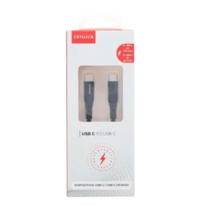 AIWA CABLE CARGA RÁPIDA USB-C A USB-C VELOCIDAD 2.0 1.5M AWCCA54ACCB NEGRO
